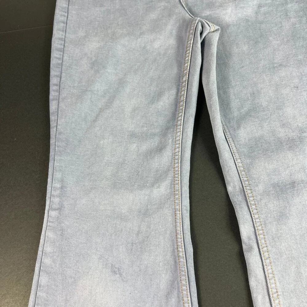 We The Free Jeans Women's 27x30* Curvy High Rise Flare Purple Faded Denim Tag 28